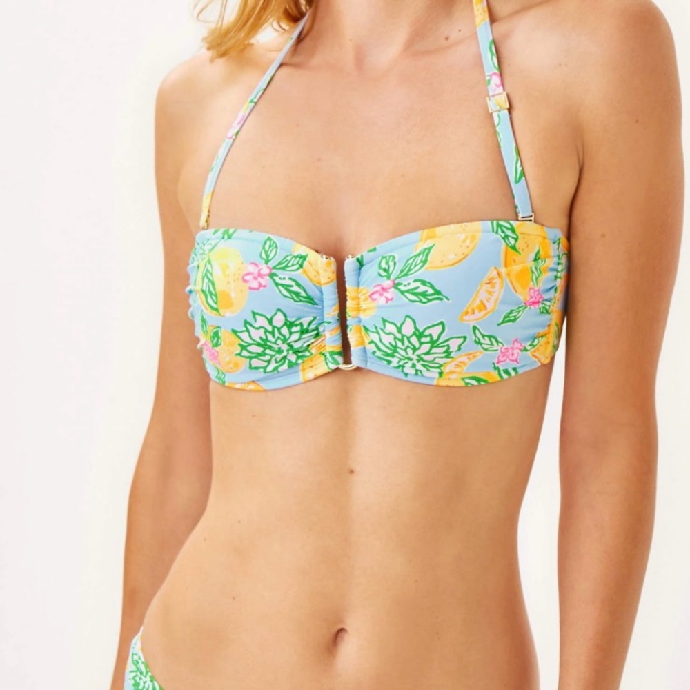 LILLY PULITZER Make Lemonade Jessa Bikini Top NWT